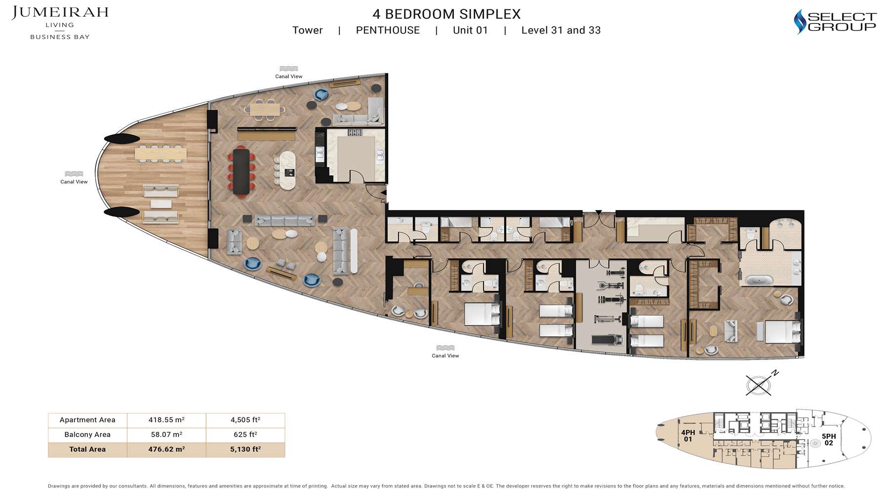 4 Bedroom penthouse